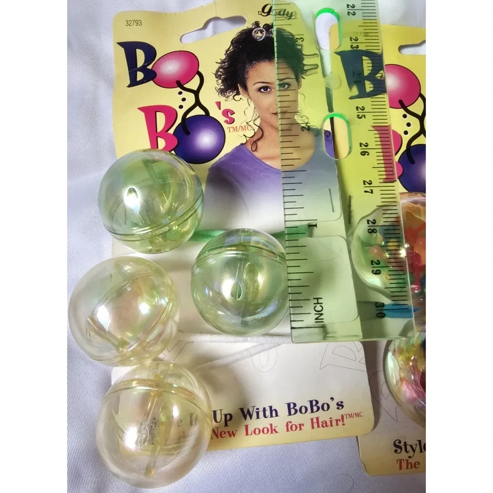 Vintage 1990 Lot Of 4 Goody Bobo Ponytail Balls Big & Little Colorful Girls Fun